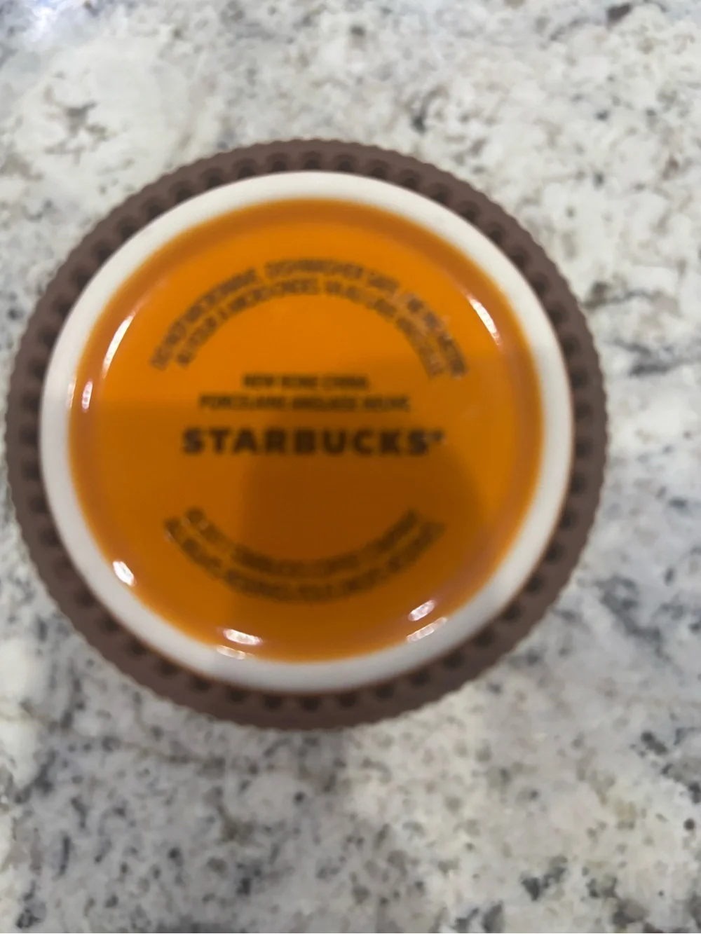 Vintage Vibe Starbucks 2011 Collectible Orange Ceramic 8oz Tumbler MCM Retro